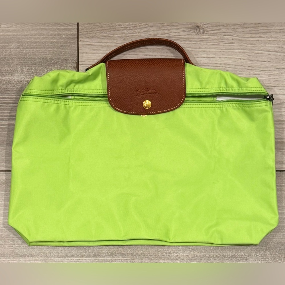 Longchamp Le Pliage Document Holder - Lime Green